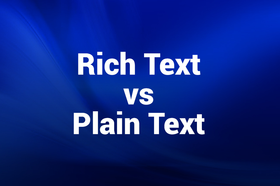 rich text vs plain text
