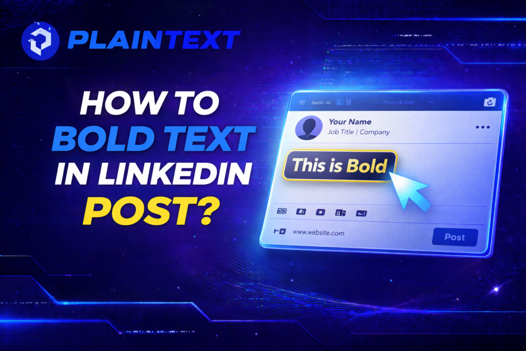 How to Bold Text in LinkedIn Post for Higher Engagement - Plain Text ...