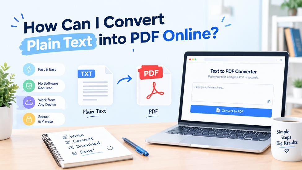 How Can I Convert Plain Text into PDF Online?